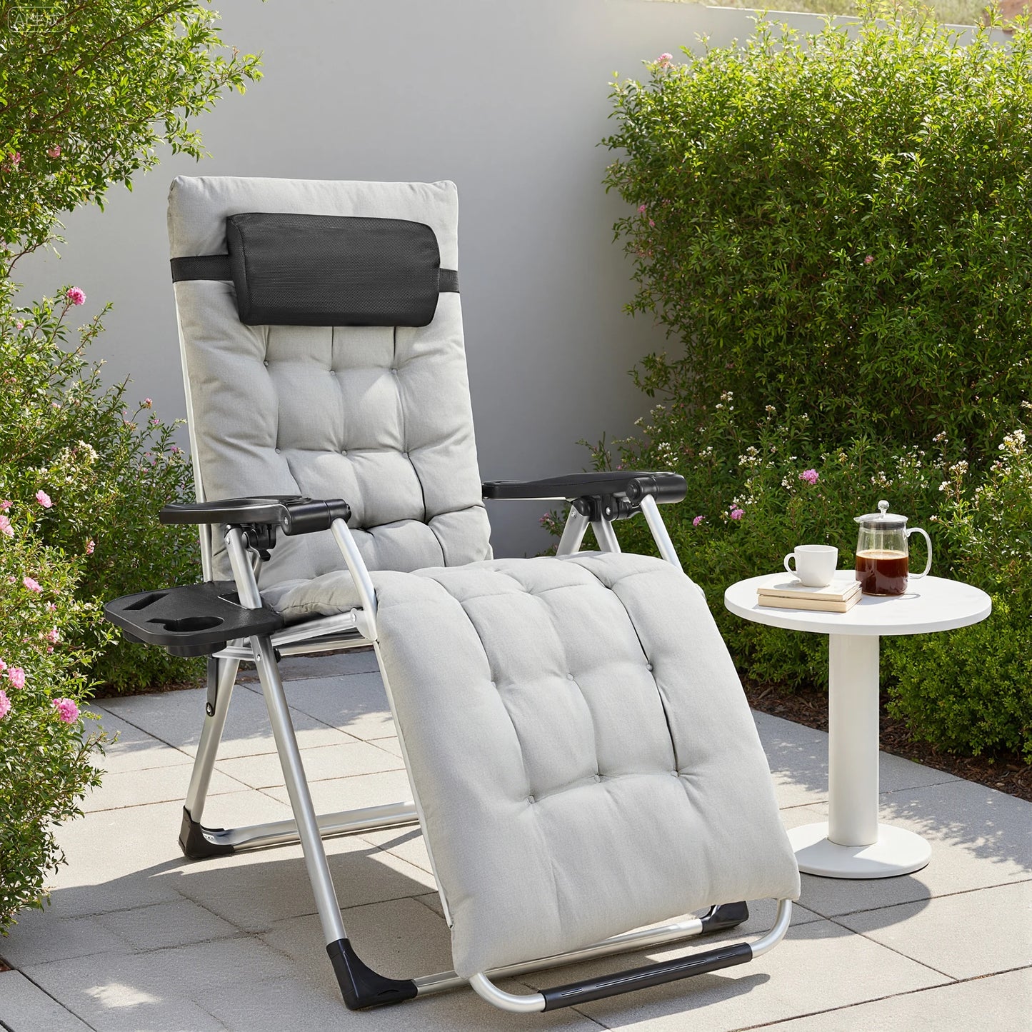 JHK Zero Gravity 2 Pack Portable Recliners With Cup Holders