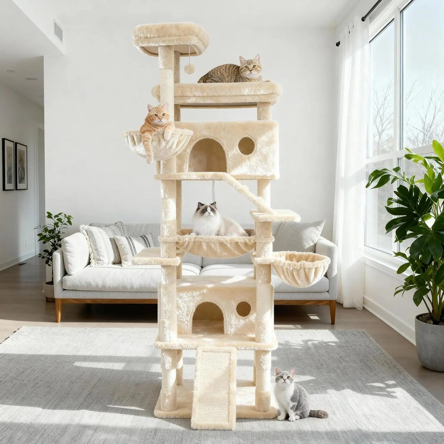 Cat Tree Tower With Scratching Posts Perches And Caves