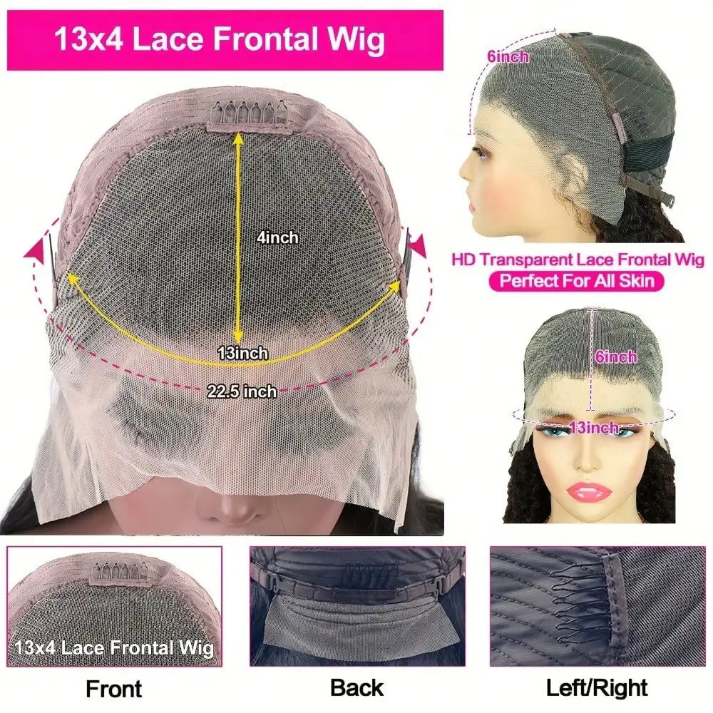 LETMIEO Body Wave Lace Front Virgin Hair Bob Wig Pre-Plucked
