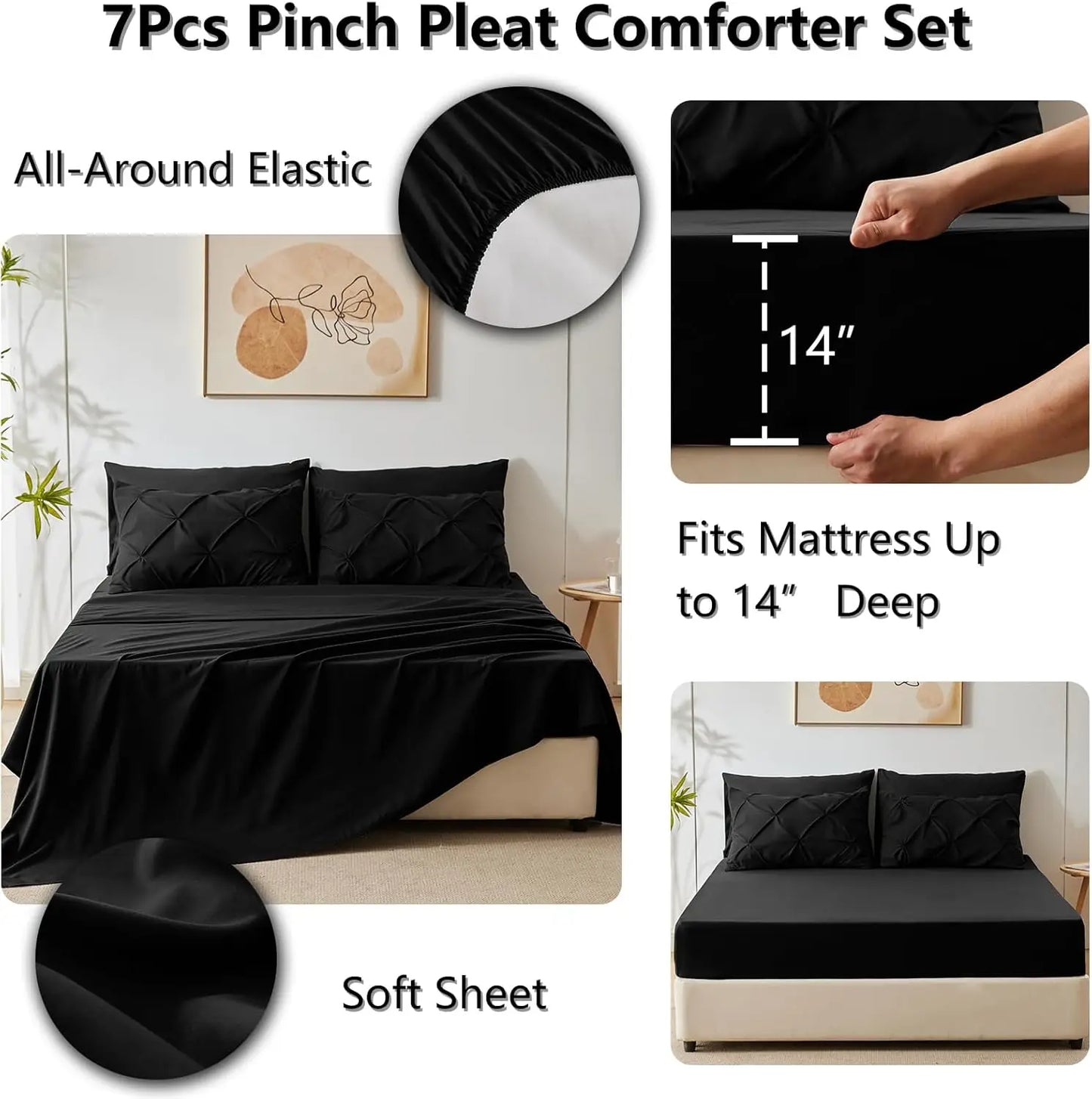 7-Piece Comforter Set Luxury Bedding