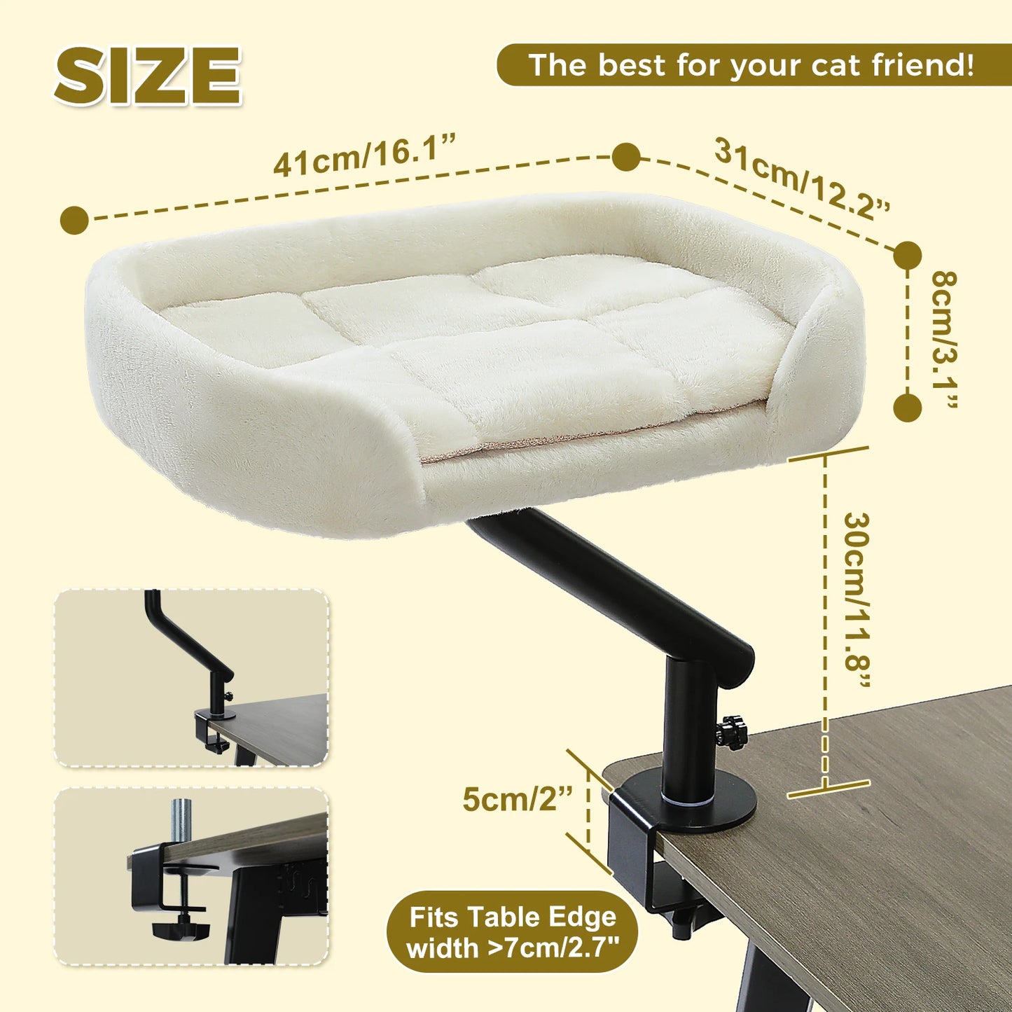 PAWZ Road Cat Desk Bed 360 Rotatable Stand Cozy Hammock