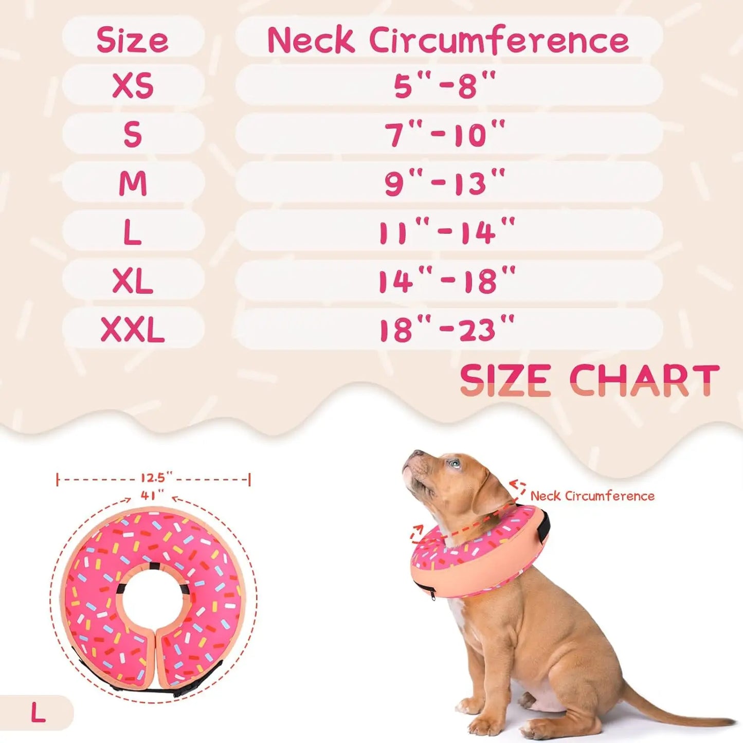 Inflatable Dog Cone Collar Alternative for Postoperative Recovery