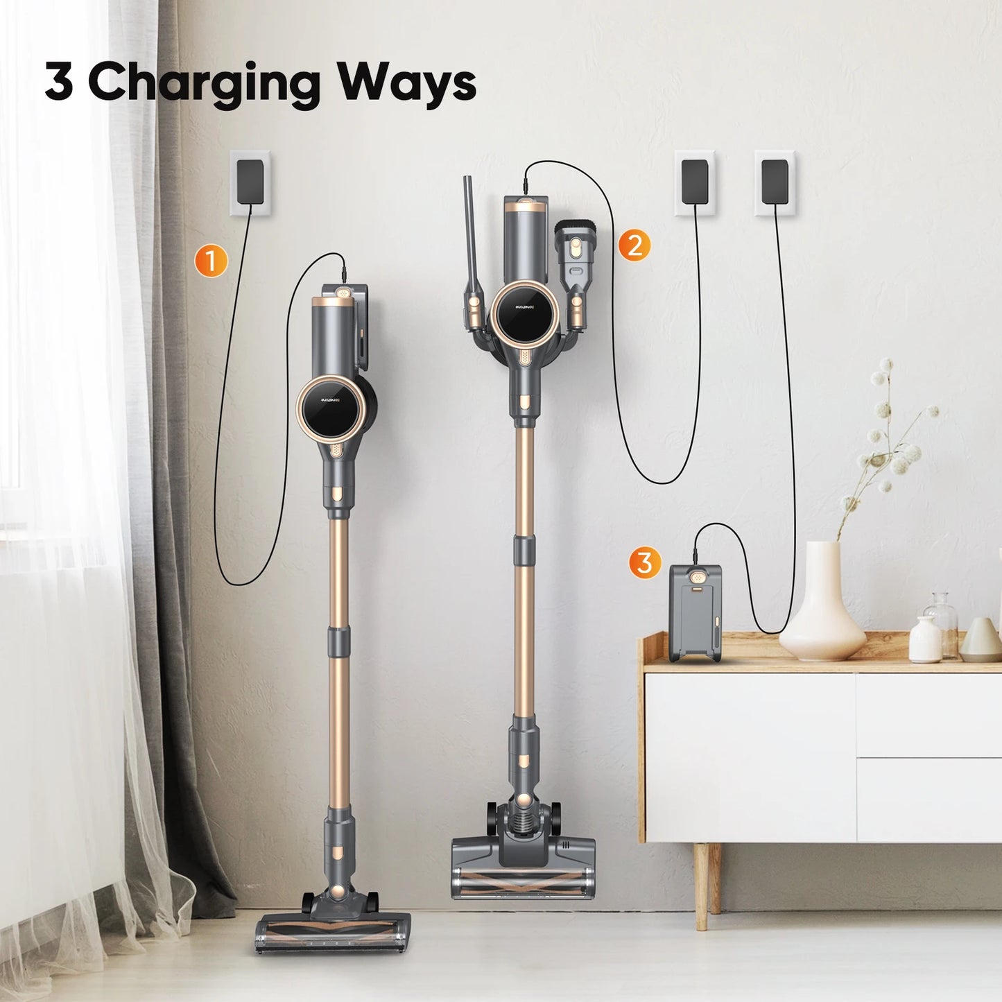 N12S Cordless Vacuum Cleaner 25Kpa LED Display Ultra Quiet