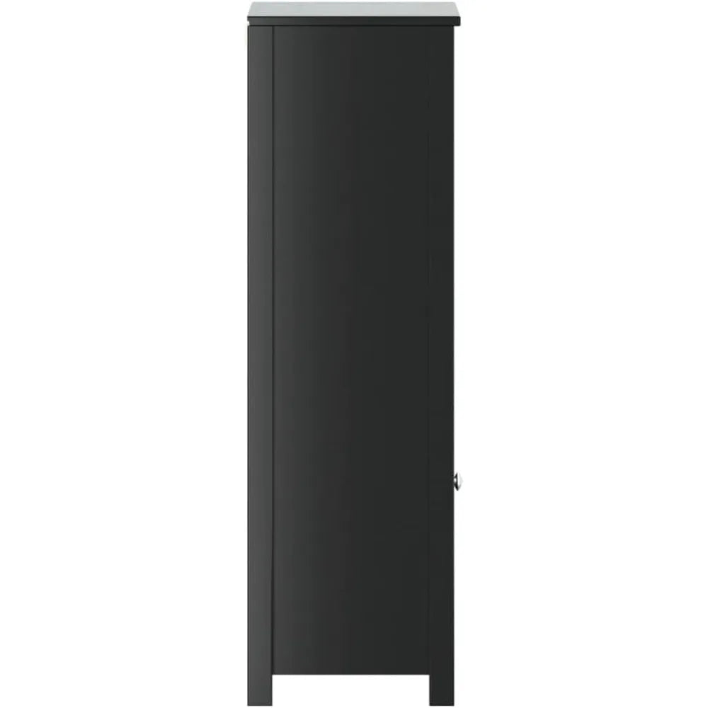 Solid Pine Wood Free Standing Bathroom Cabinet Organizer