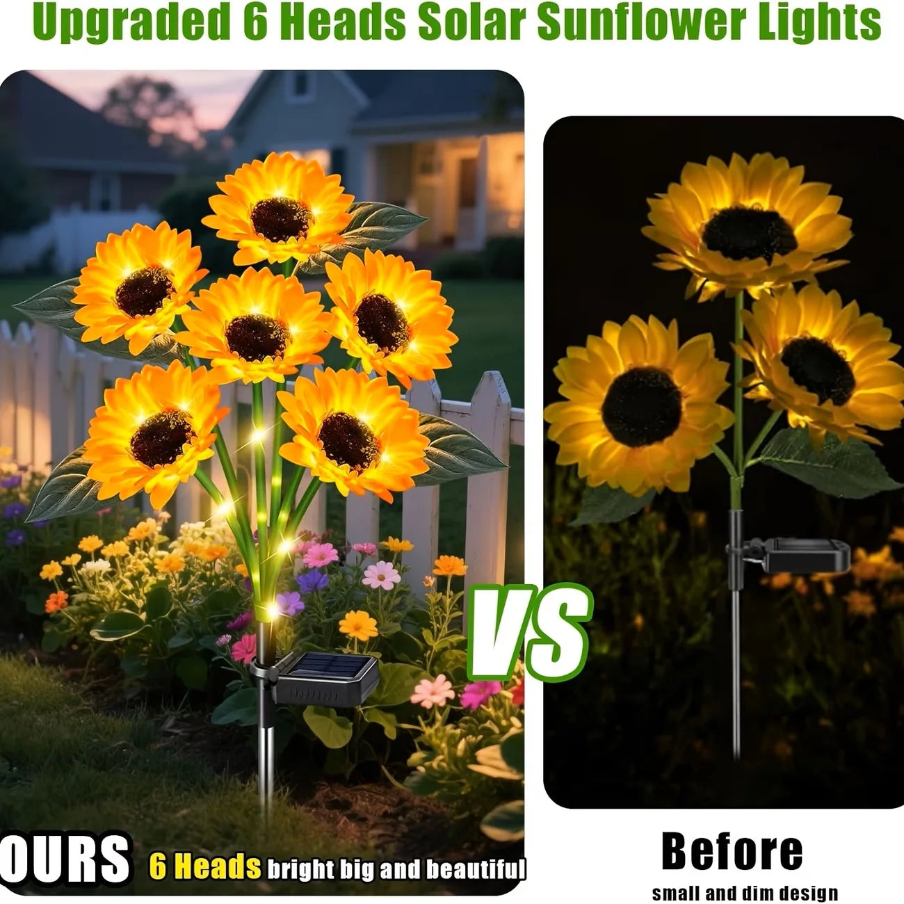 Waterproof Solar Sunflower Garden Lights Outdoor Decor