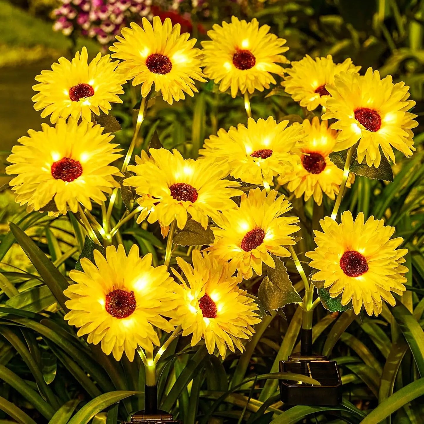 Waterproof Solar Sunflower Garden Lights Outdoor Decor