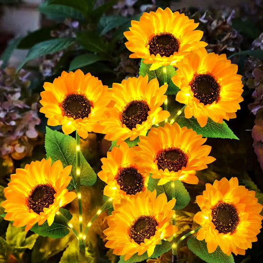 Waterproof Solar Sunflower Garden Lights Outdoor Decor