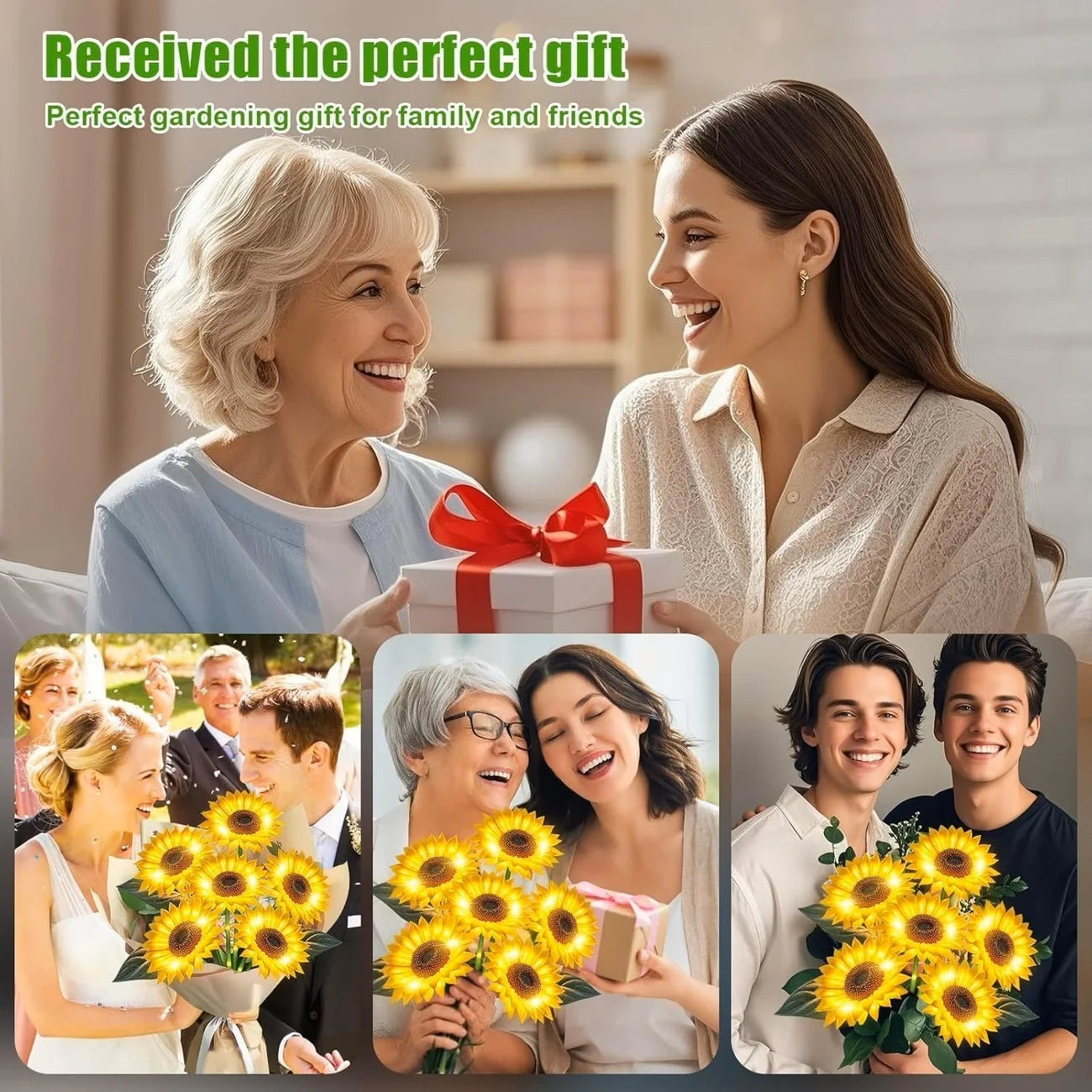 Waterproof Solar Sunflower Garden Lights Outdoor Decor