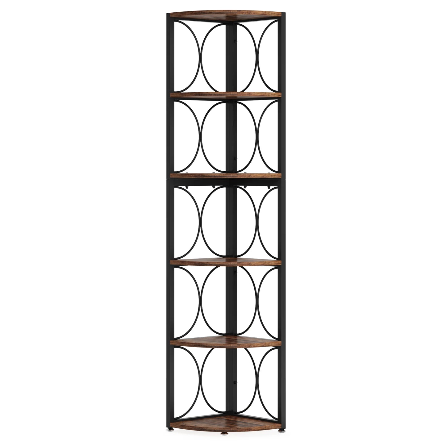 Tribesigns Six-Tier Tall Corner Shelf Bookcase Storage Unit