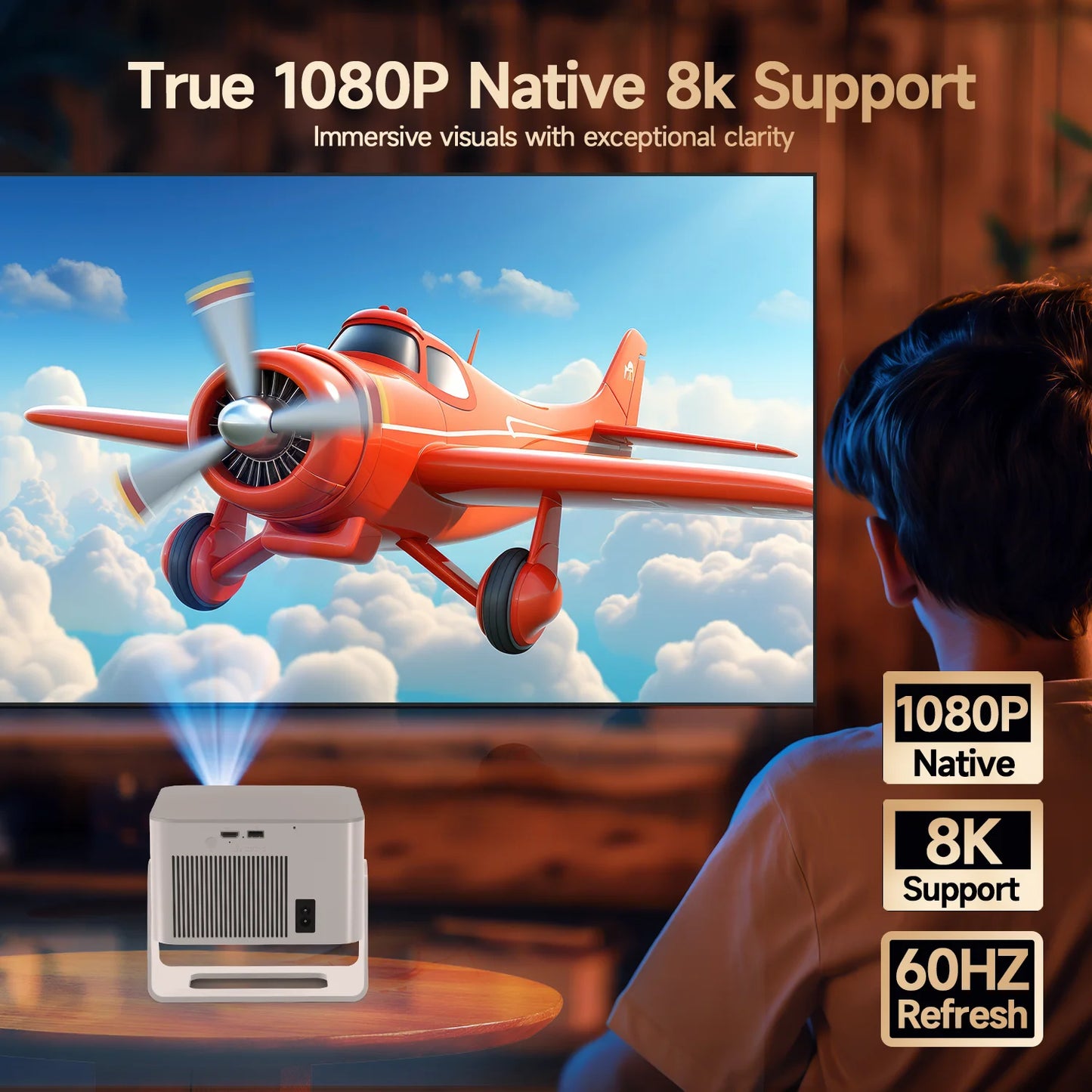 Magcubic Android 14 900 ANSI Projector Auto Focus Native 1080P