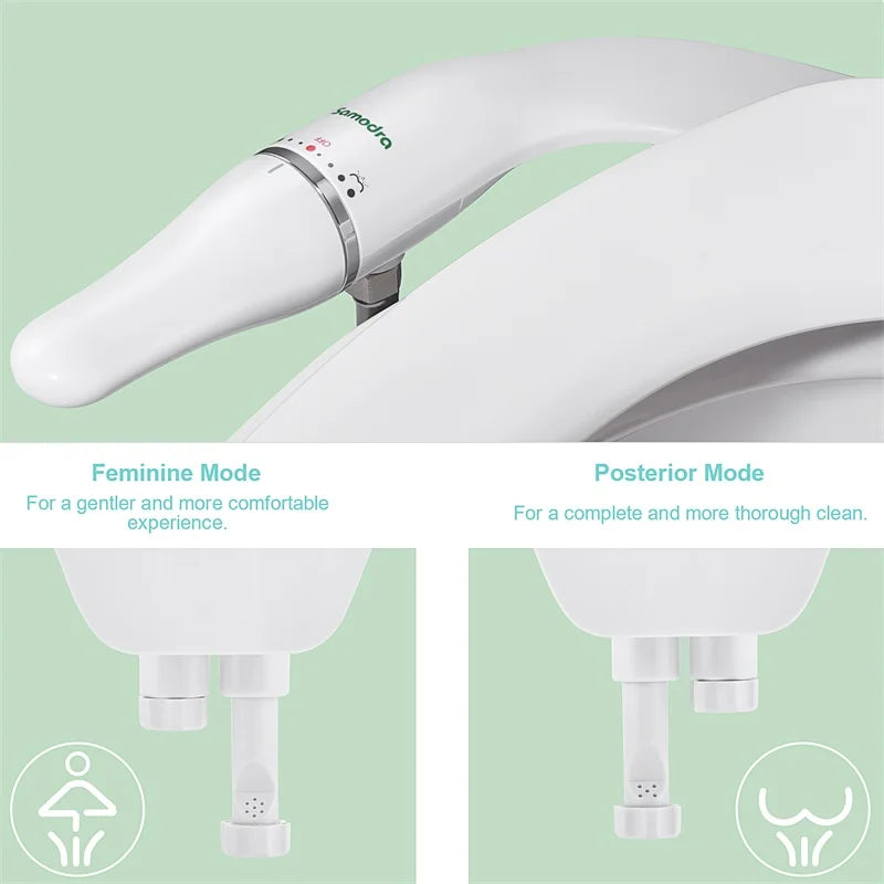 SAMODRA Ultra Slim Bidet Toilet Seat Attachment With Adjustable Water Pressure