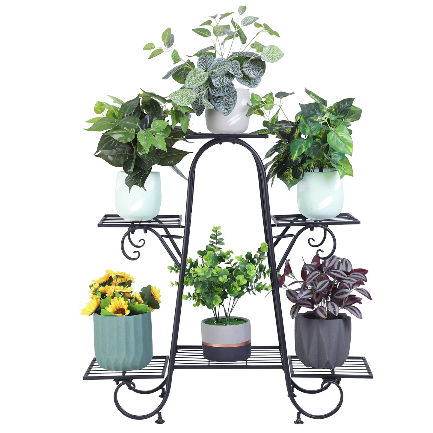 BINGOPAW 6-Tier Indoor Outdoor Plant Stand Metal Rack