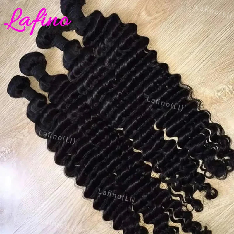LafinoBundles Deep Wave Remy Brazilian Human Hair Bundles