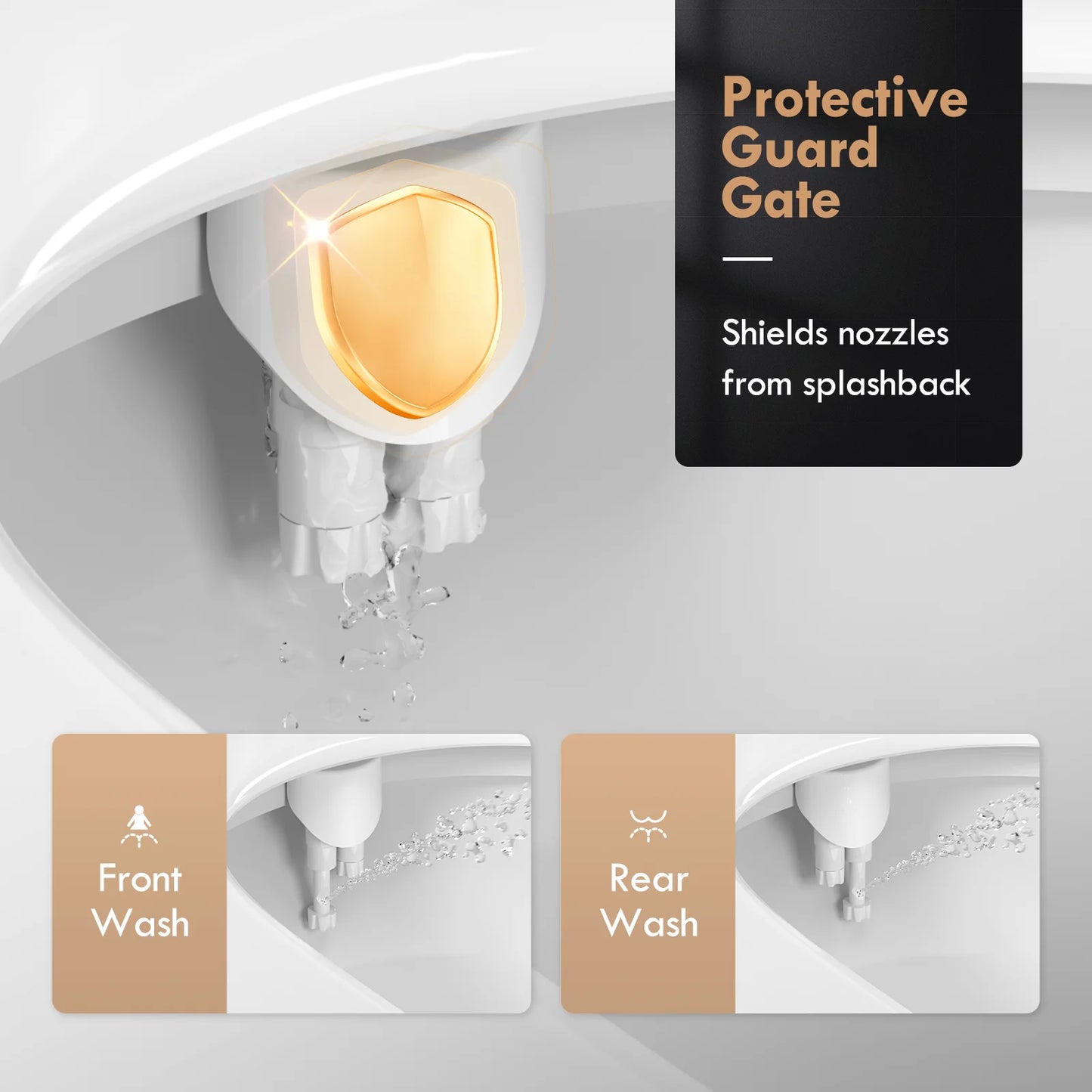 AQUATIZ Non Electric Bidet Attachment For Toilet Seat Temperature Control