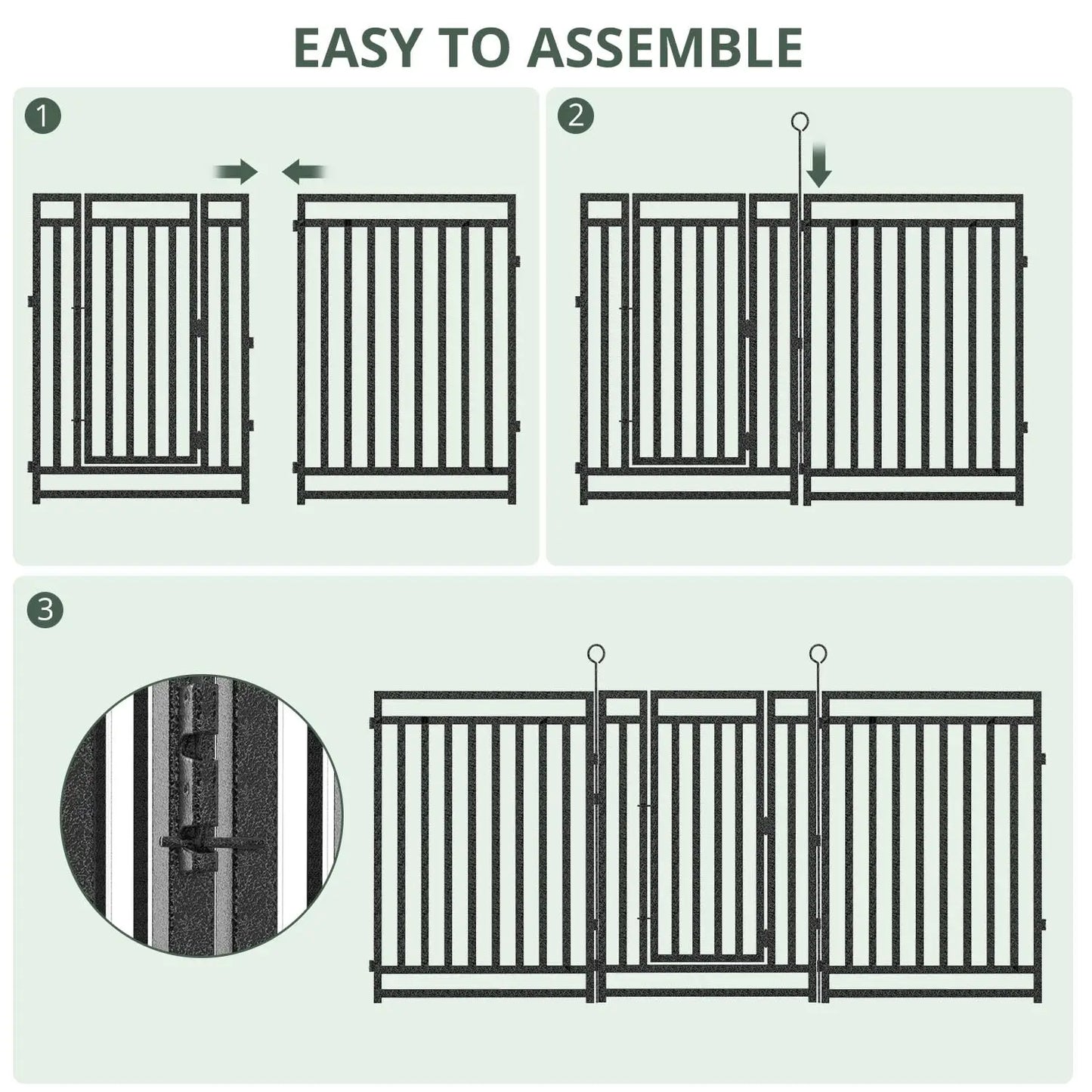 Rustproof Decorative Metal Garden Fence for Pets and Yard