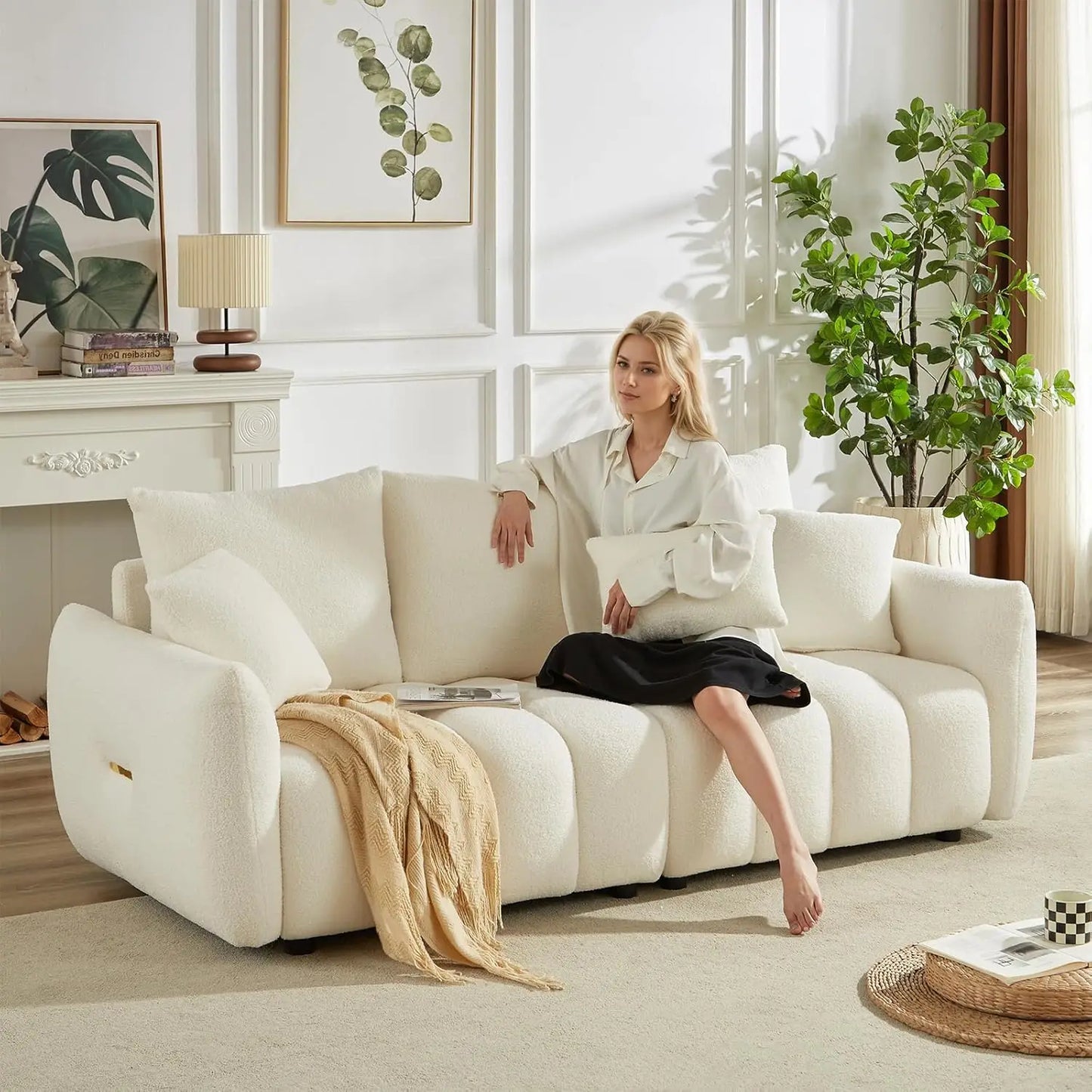 Teddy Sofa Set Of Three Cloud Boucle Modern Living Room