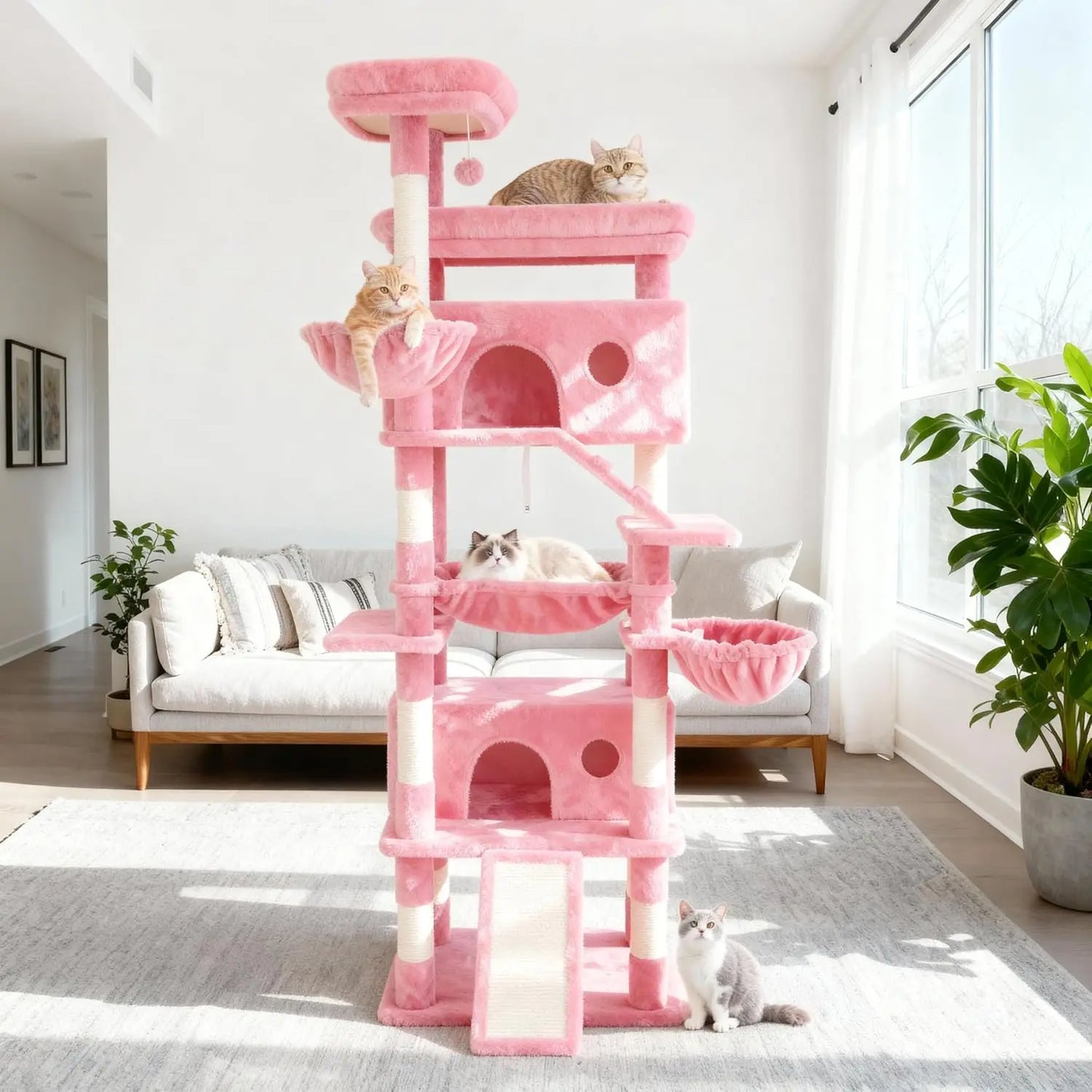 Cat Tree Tower With Scratching Posts Perches And Caves