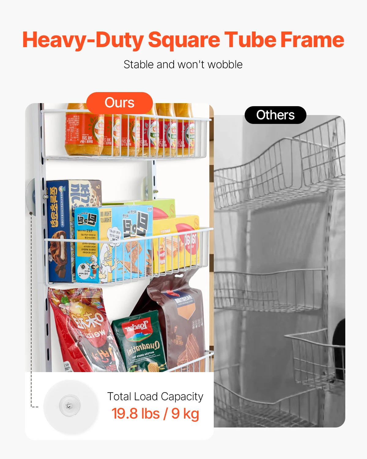 VEVOR Over the Door Pantry Organizer Heavy Duty Spice Rack