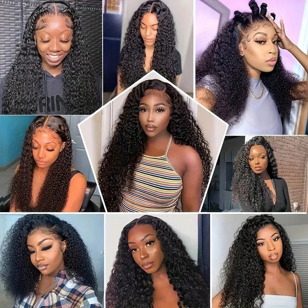 UVEOUS Deep Wave Lace Front Premium Remy Human Hair Wig