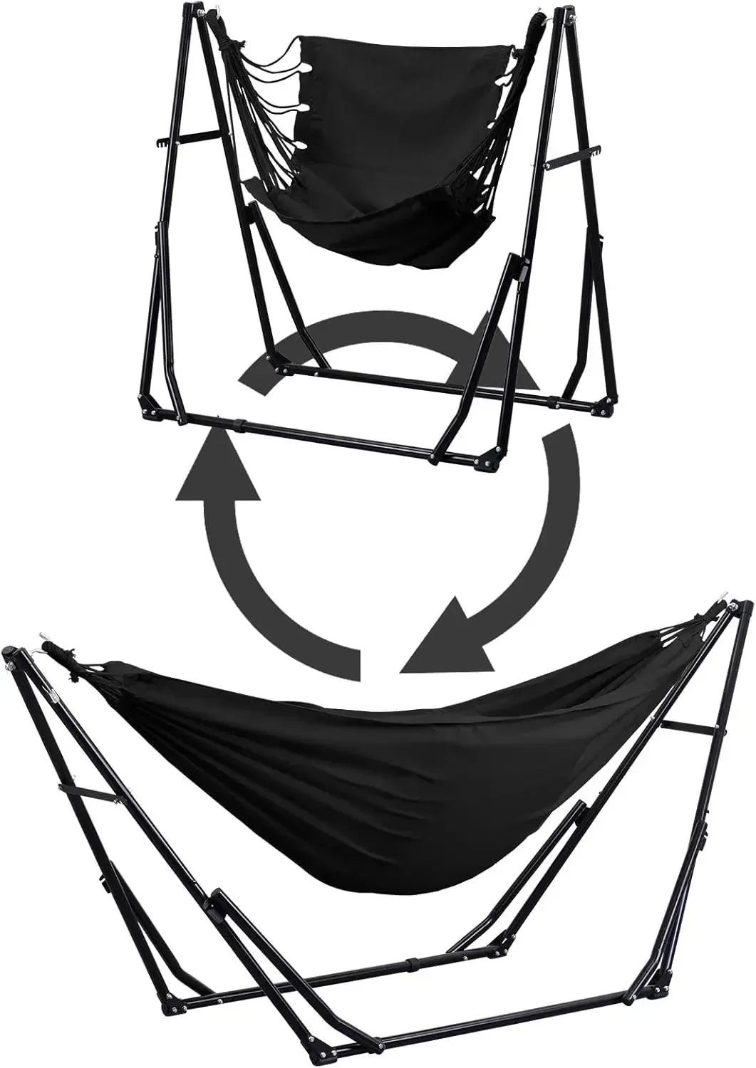 2 In 1 Hammock With Stand Multifunction Outdoor Swing Chair Portable Heavy Duty