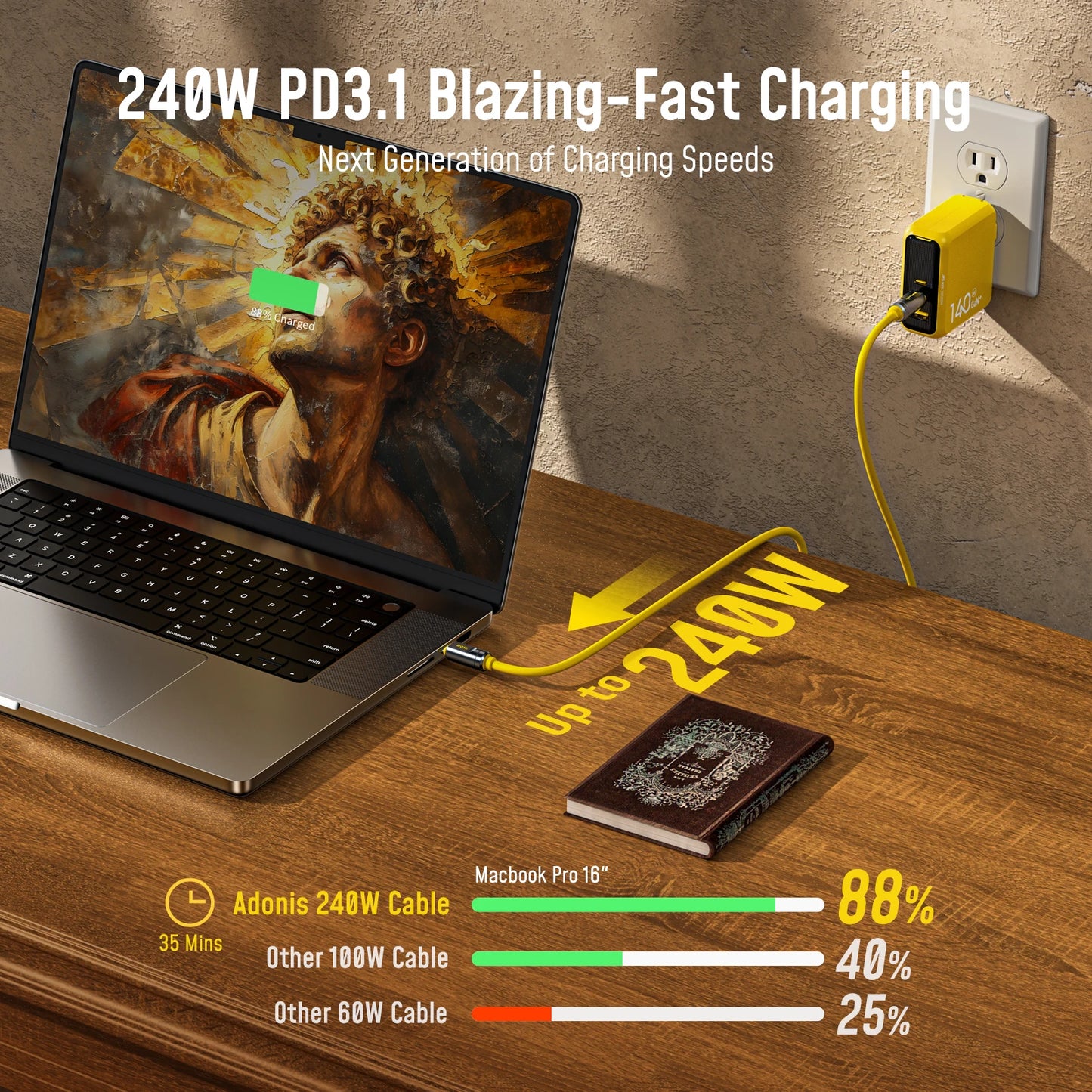 AOHI Adonis USB4 2.0 Type C Cable 240W Fast Charging