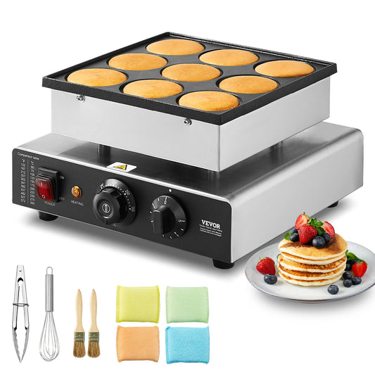 SucceBuy Dutch Pancake Maker Dorayaki Poffertjes Grill