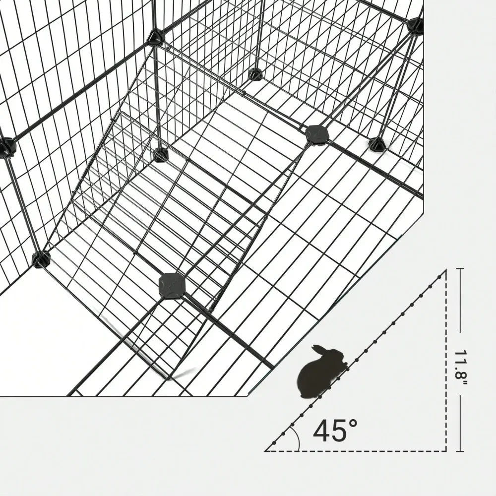 XMSJ Small Animal Playpen For Rabbits And Guinea Pigs