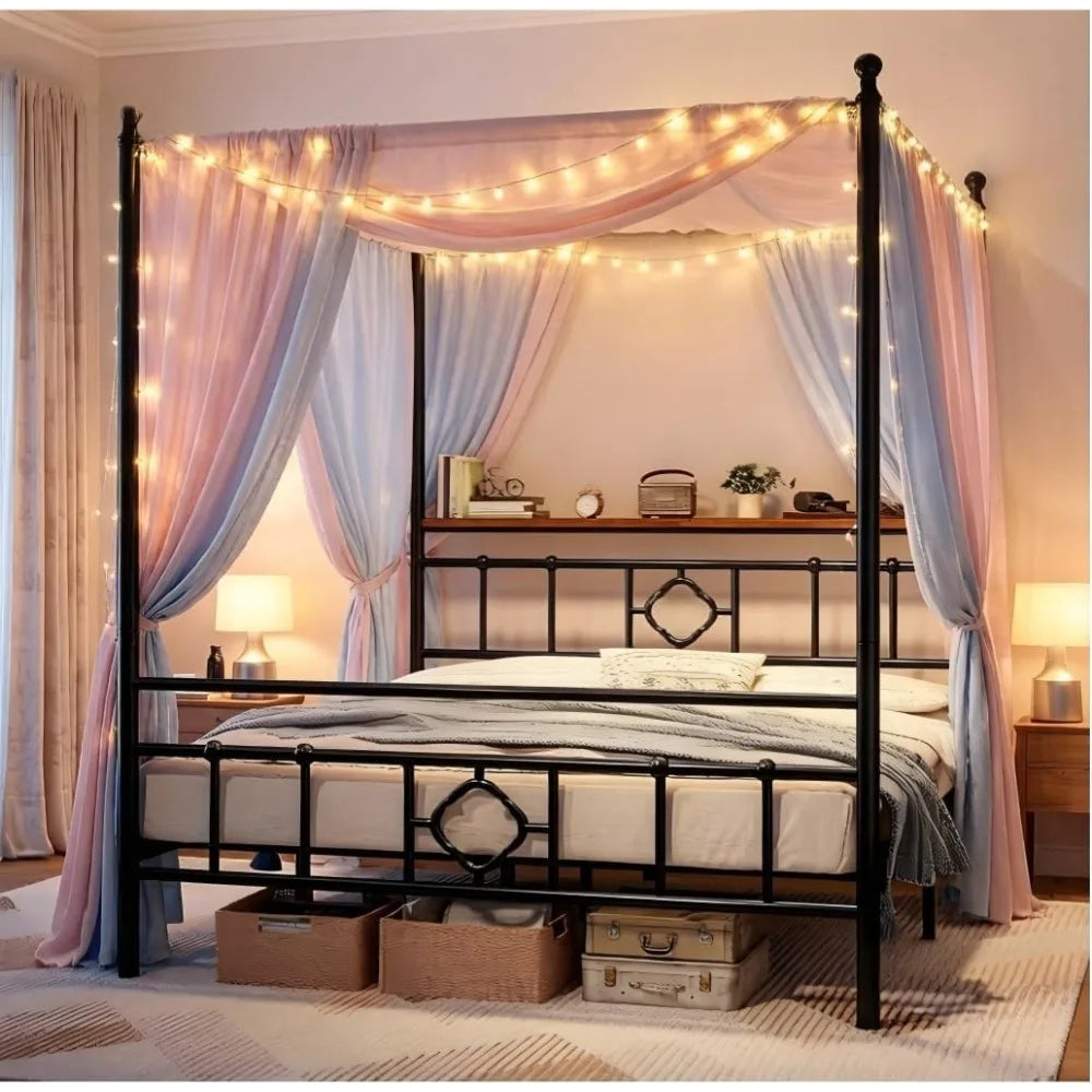 XIAOLANG Bed Frame With Storage Headboard And Under Bed Storage