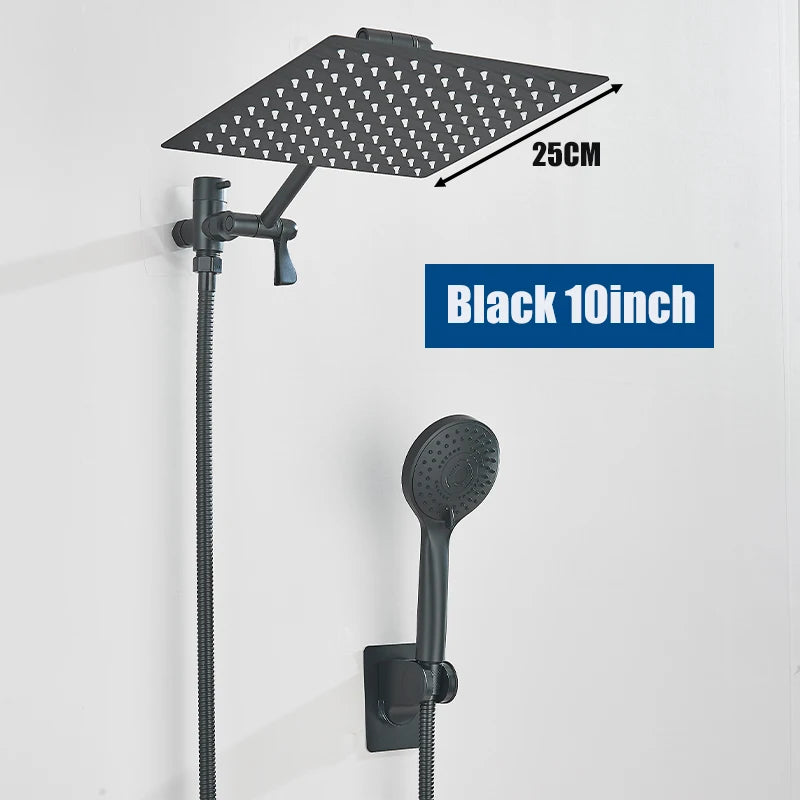 Dfrkjhre Concealed Shower Set With Rainfall Head And Long Hose