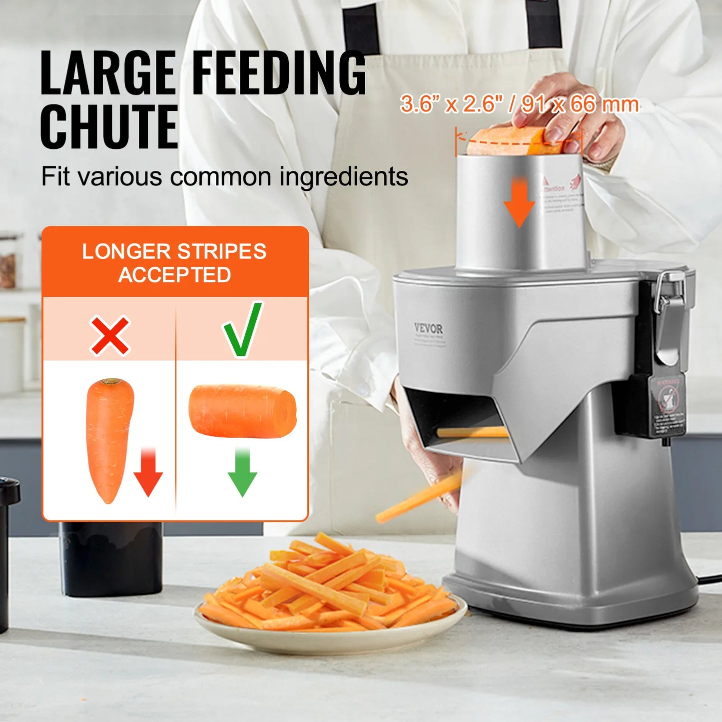 SucceBuy 4-in-1 Electric Vegetable Slicer And Chopper
