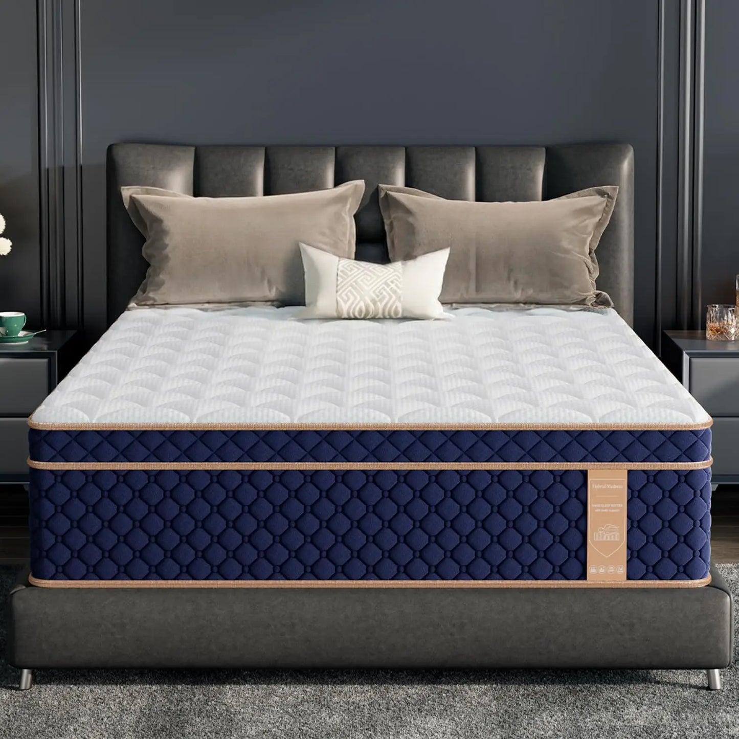 NONECN Gel Memory Foam Hybrid Mattress In A Box Comfort
