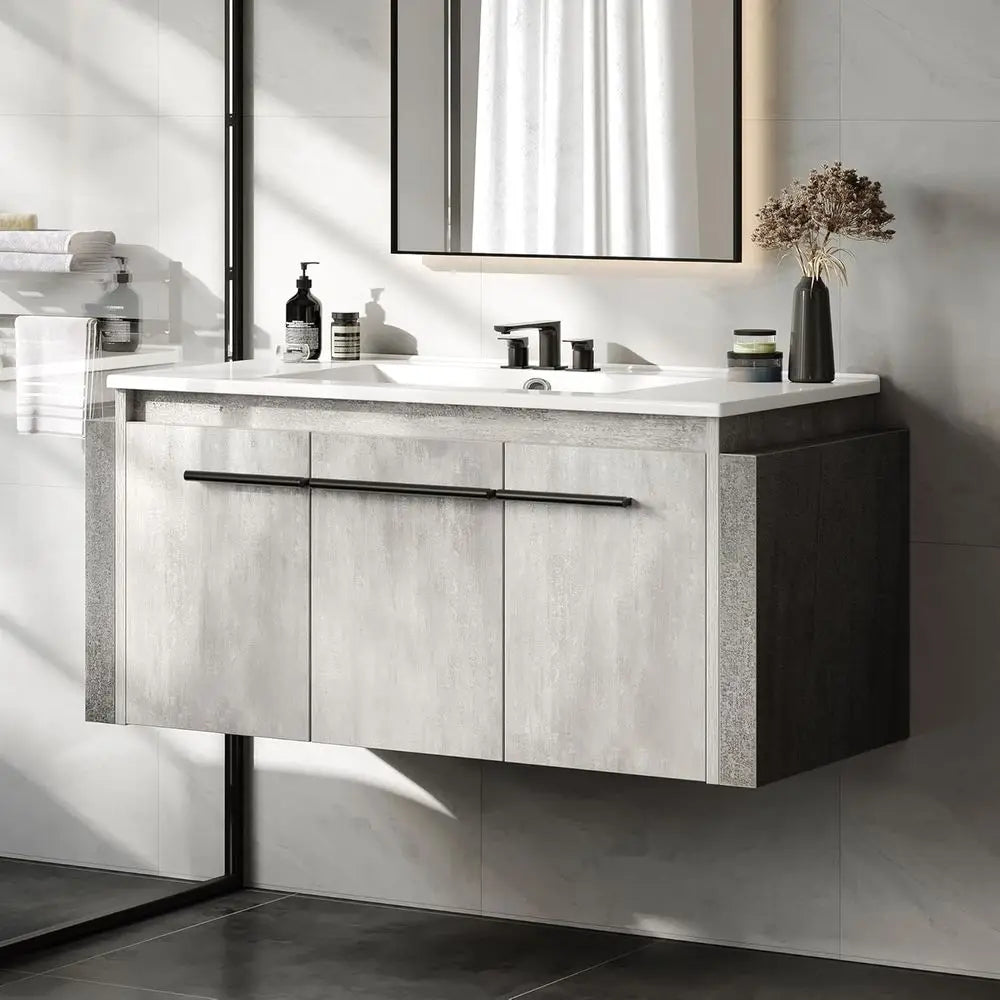 Floating Vanity Bathroom With Sink Combo Wall Mounted Modern Vanity