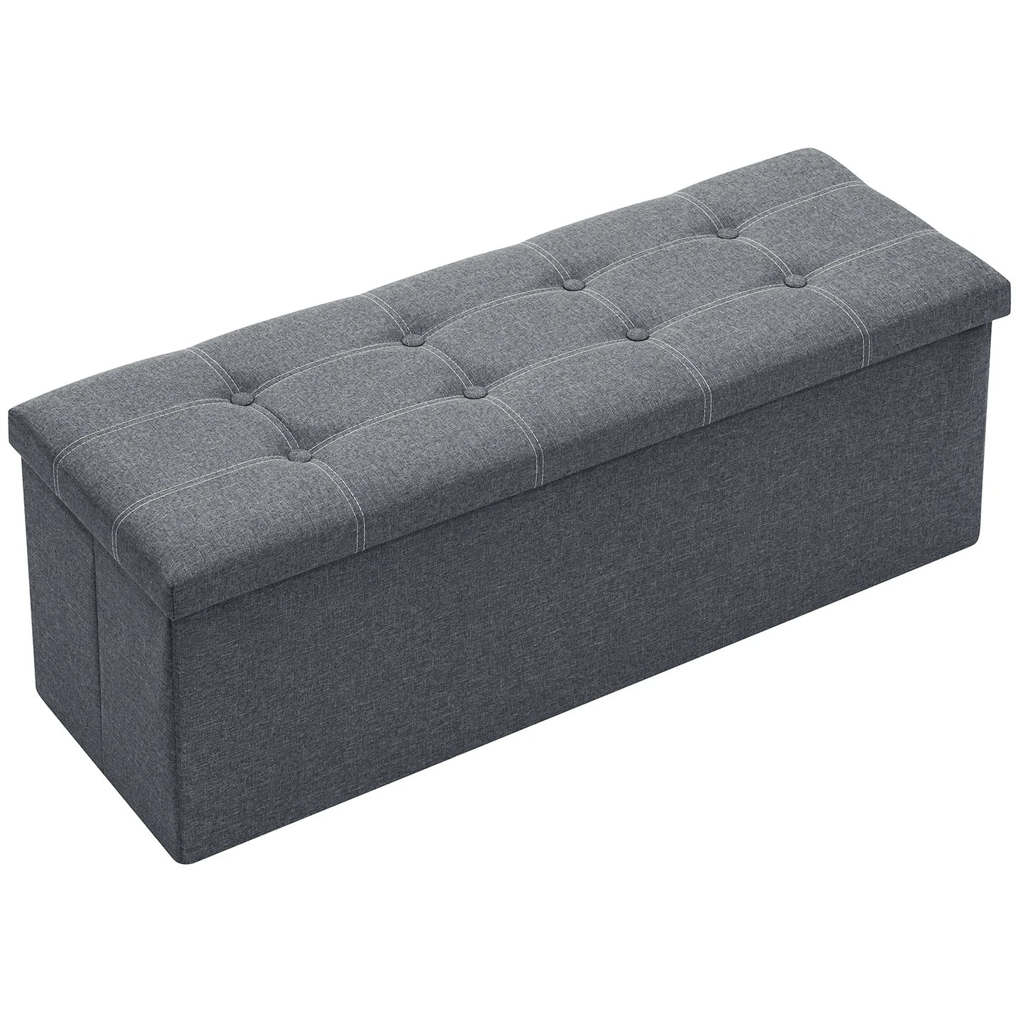 Hommpa Foldable Stool Ottoman Storage Bench For Living Room