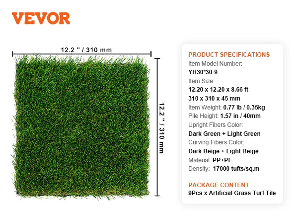 NONECN Artificial Grass Rug Outdoor Turf Mat Easy to Clean
