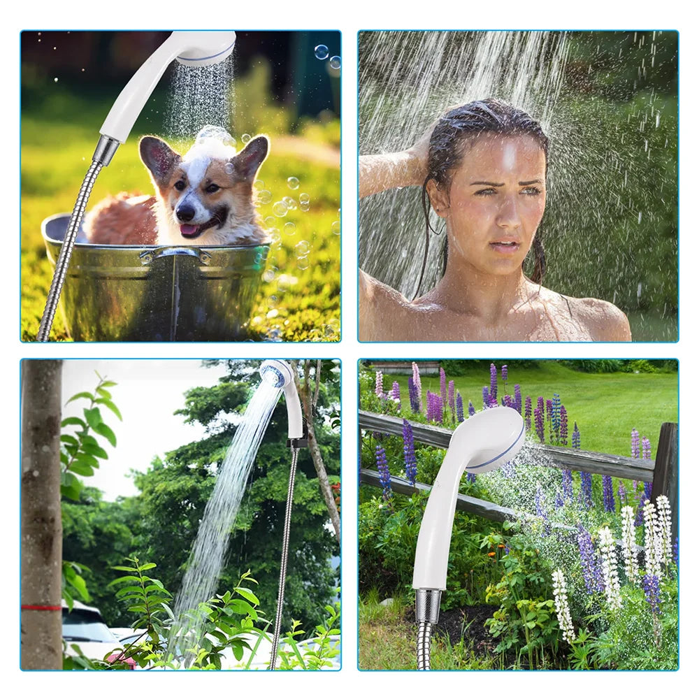 Portable Outdoor Shower For Camping And Travel Rechargeable Electric Pump