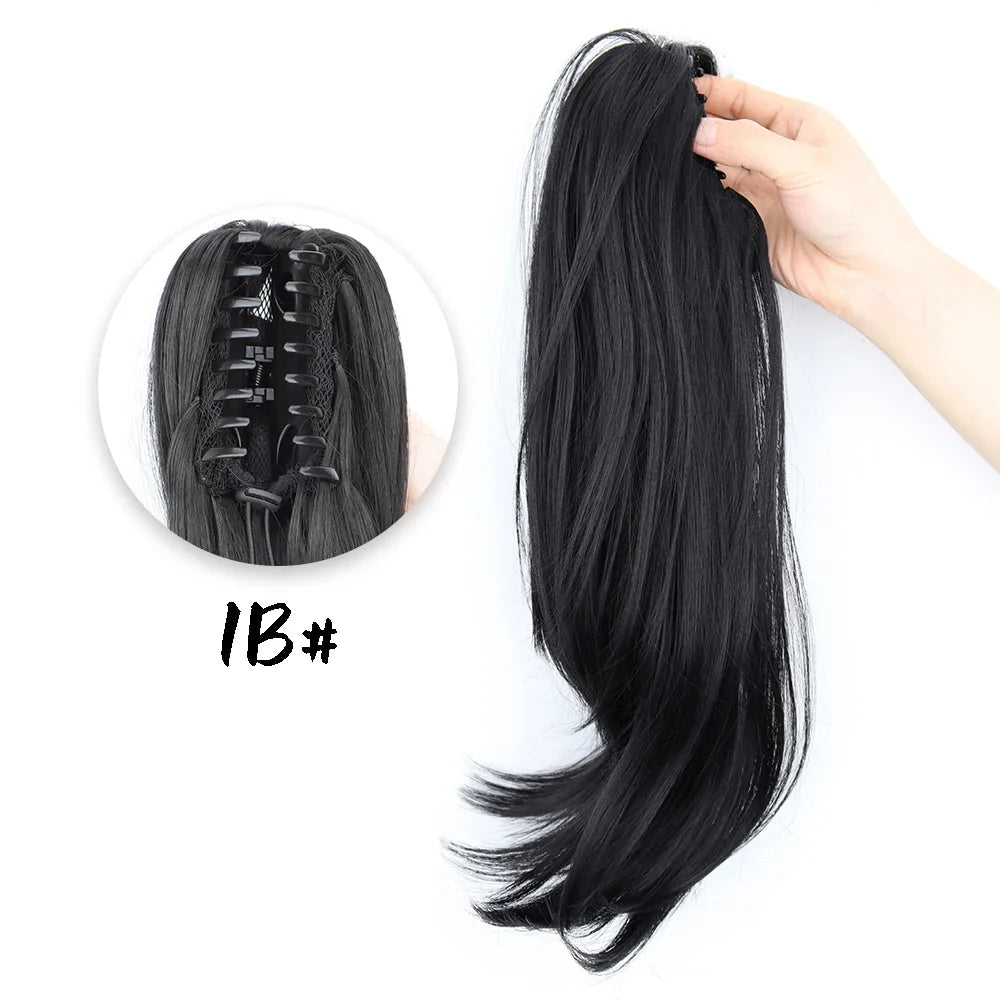 AZQUEEN Synthetic Claw Clip Ponytail Hair Extension Wavy Heat Resistant