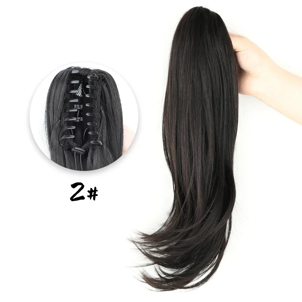 AZQUEEN Synthetic Claw Clip Ponytail Hair Extension Wavy Heat Resistant