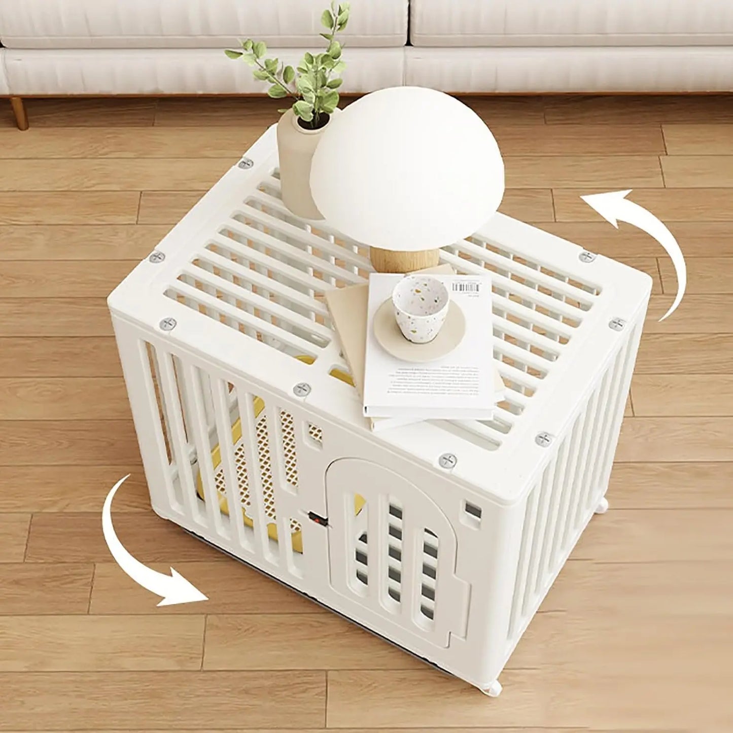 Kitten Enclosure Indoor Cat Cage With Wheel Lock Portable