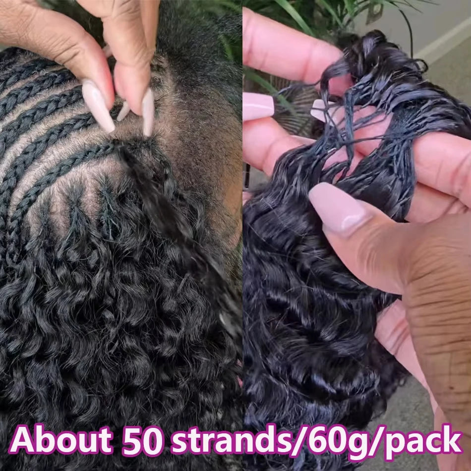 Botisi Brazilian Curly Knotless Crochet Hair Extensions