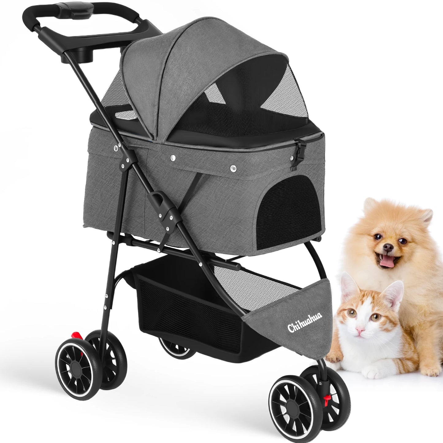 CHIHUAHUA 3 in 1 Pet Stroller With Removable Carrier