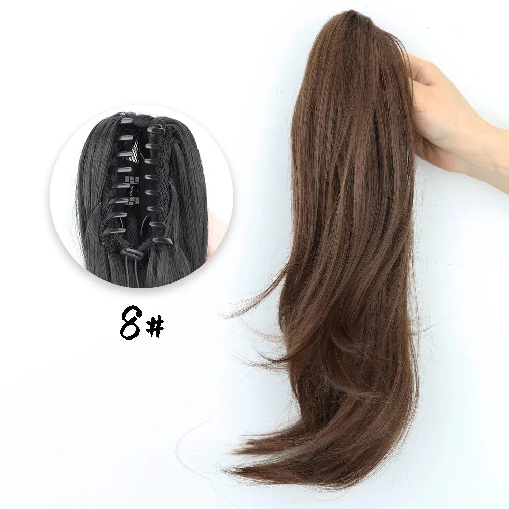 AZQUEEN Synthetic Claw Clip Ponytail Hair Extension Wavy Heat Resistant