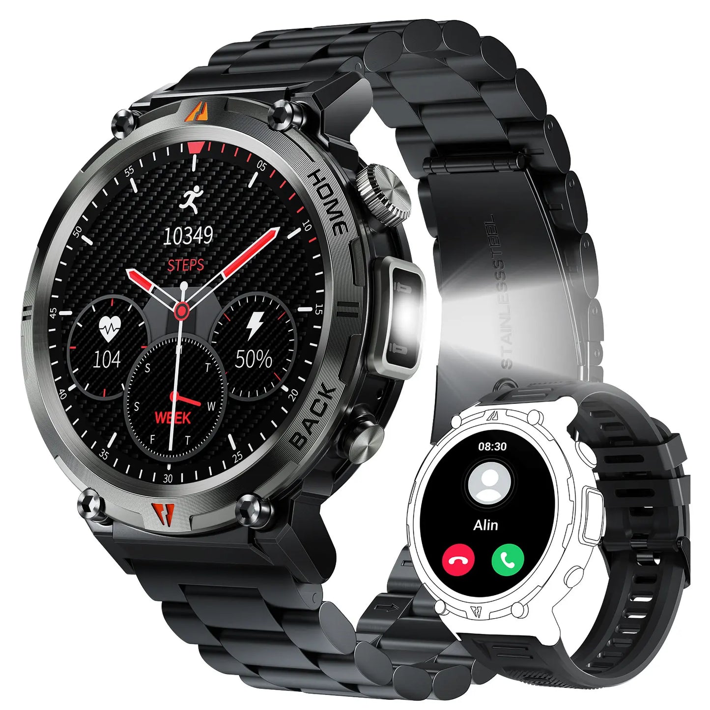EIGIIS KE3 Smartwatch For Men With Health Monitor Heart Rate