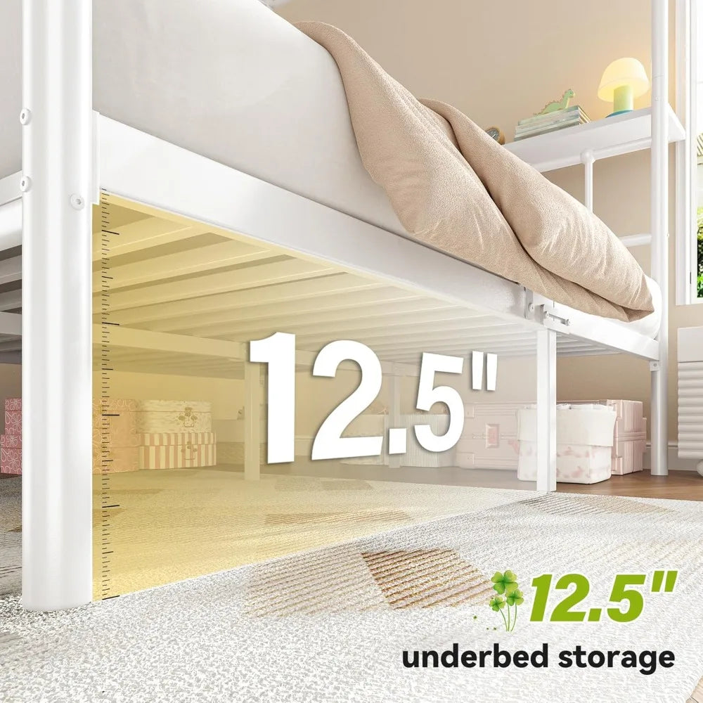 XIAOLANG Bed Frame With Storage Headboard And Under Bed Storage