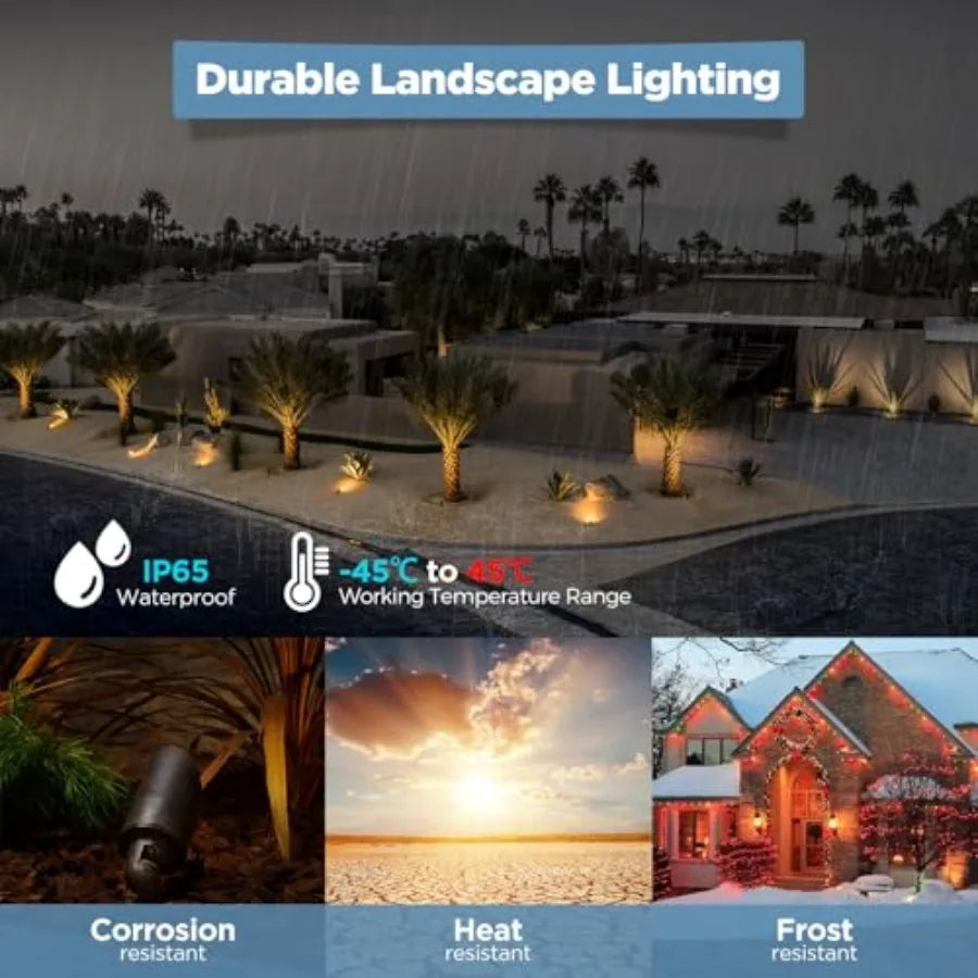 Solid Brass Outdoor Landscape Spotlight 12V LED Waterproof Up Lighting
