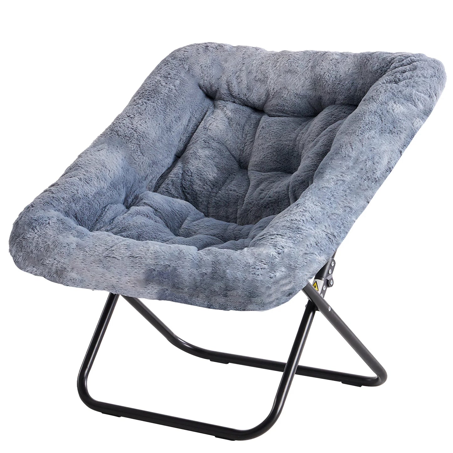 JHK Cozy Saucer Chair With Soft Faux Fur Padded Seat