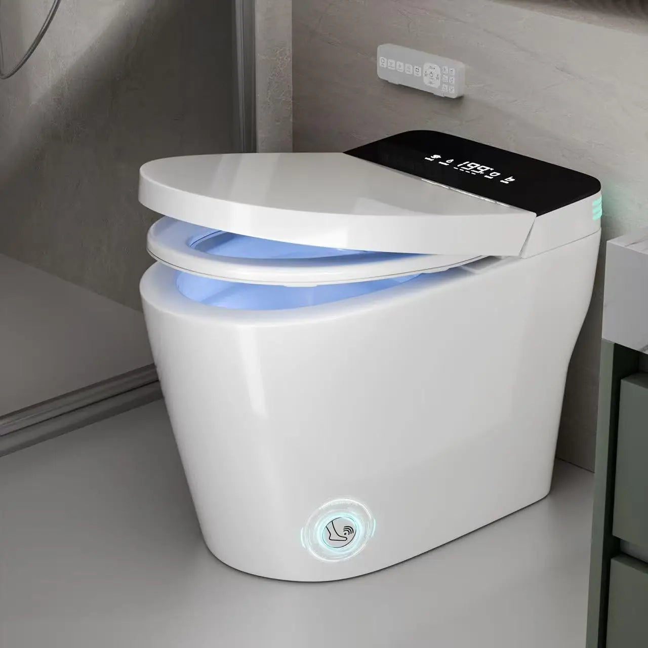 Elongated Tankless Smart Toilet With Bidet And Automatic Flush