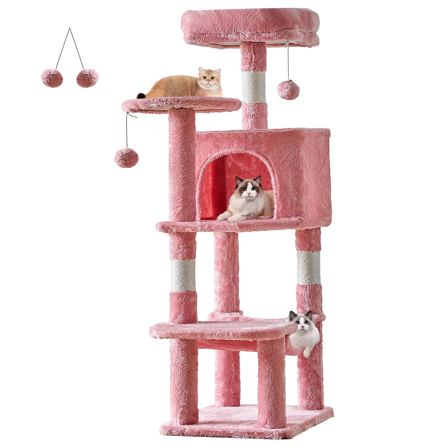 JHK Cat Tree Tower for MultiCat Homes with Sisal Posts