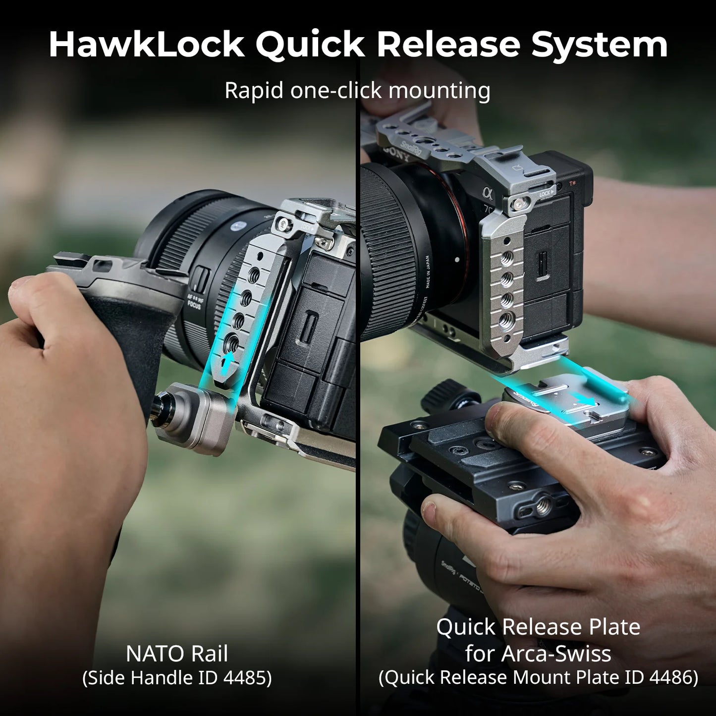 SmallRig HawkLock Quick Release Cage Kit With Silicone Handle