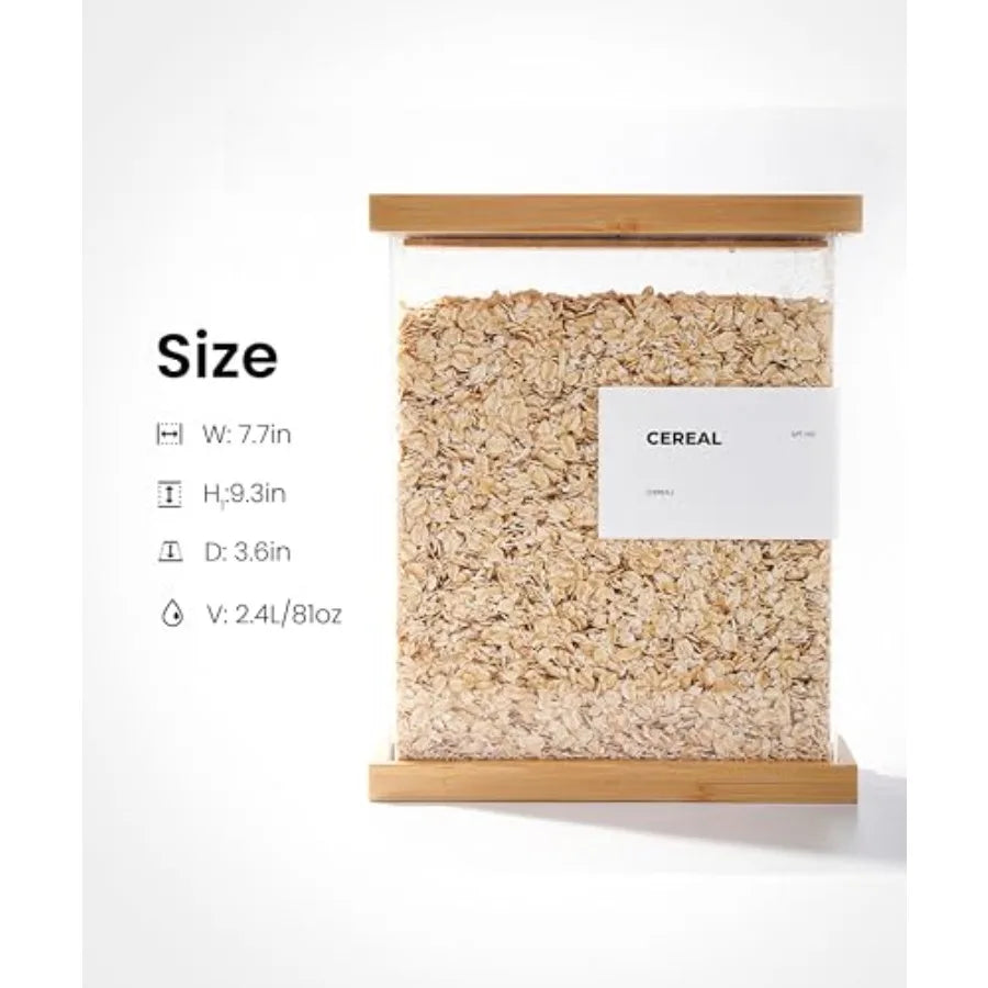 Apt 1101 Bamboo Food Dispenser Airtight Pantry Storage