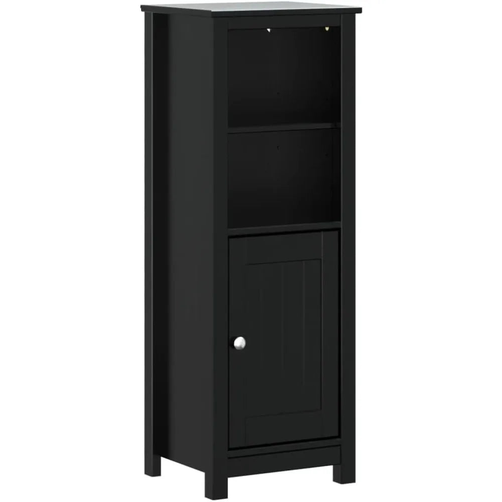 Solid Pine Wood Free Standing Bathroom Cabinet Organizer